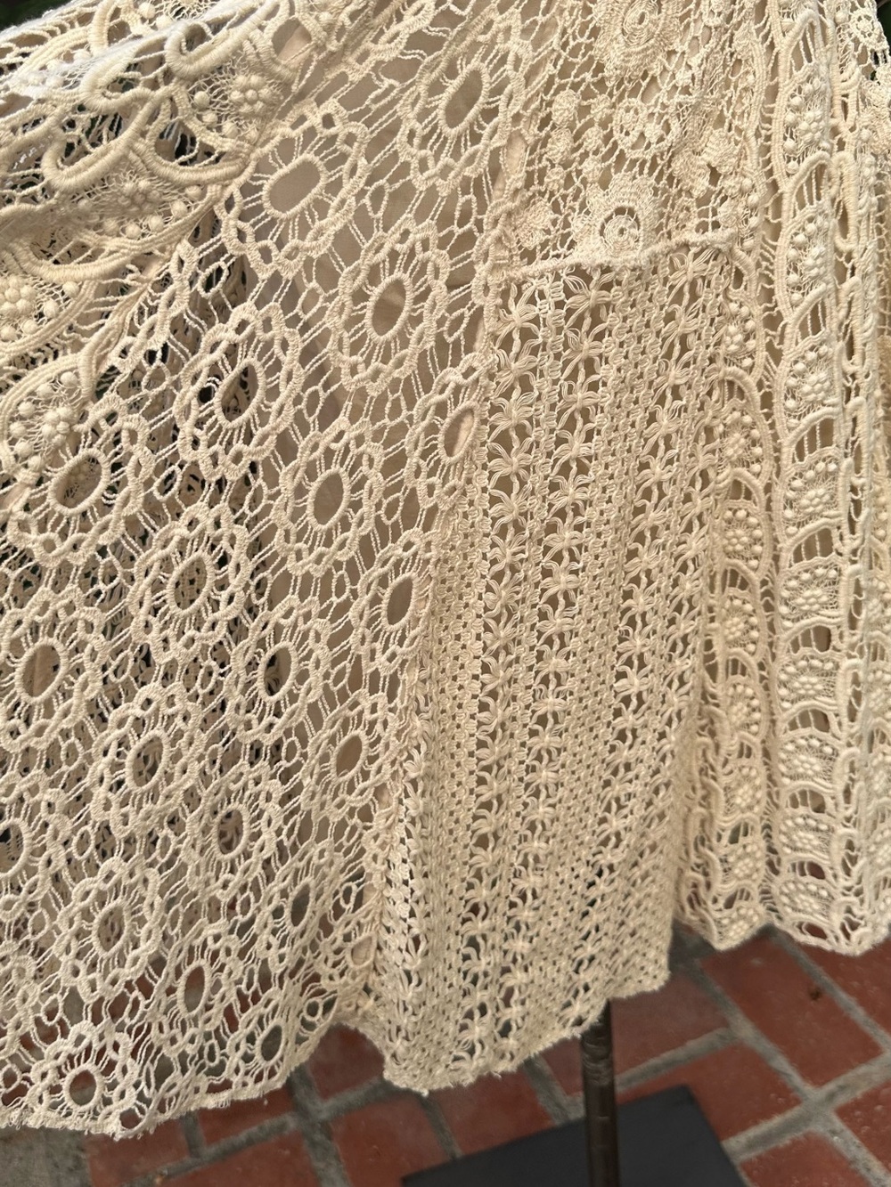 Free People Beige Crochet High-Low Dress - Picture 8 of 16
